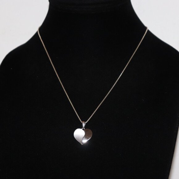 Beautiful silver heart necklace "...It was then that I carried you" 18" - Picture 6 of 7